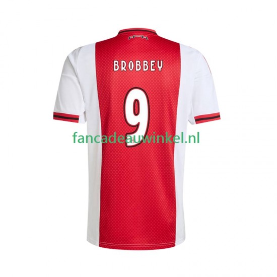 AFC Ajax Wedstrijdshirt met Korting Brian Brobbey 9 Thuis Heren 2025-26 Korte Mouw