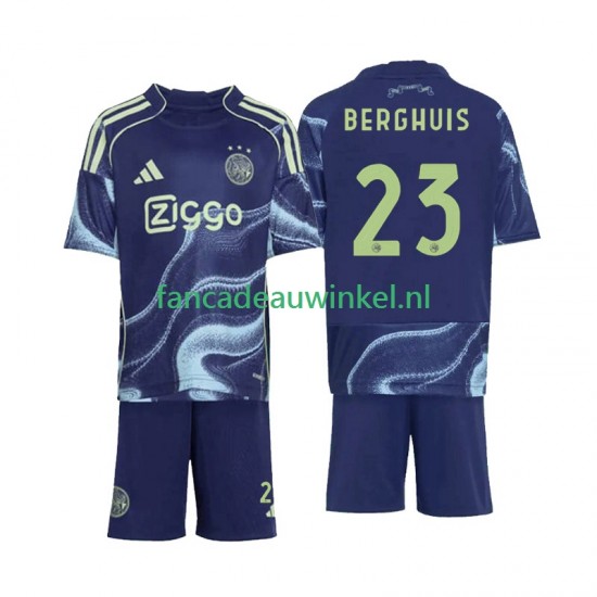 AFC Ajax Wedstrijdshirt met Korting Steven Berghuis 23 Uit Kind 2025-26 Korte Mouw