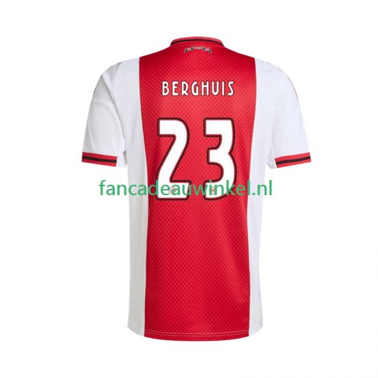 AFC Ajax Wedstrijdshirt met Korting Steven Berghuis 23 Thuis Heren 2025-26 Korte Mouw