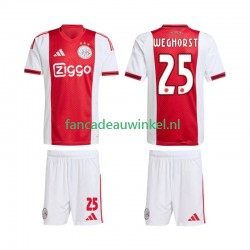 AFC Ajax Wedstrijdshirt met Korting Wout Weghorst 25 Thuis Kind 2025-26 Korte Mouw