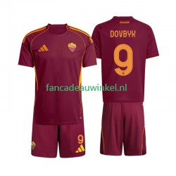 AS Roma Wedstrijdshirt met Korting Artem Dovbyk 9 Thuis Kind 2025-26 Korte Mouw