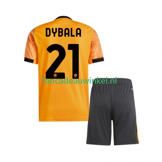 AS Roma Wedstrijdshirt met Korting Dybala 21 Uit Kind 2025-26 Korte Mouw