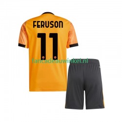 AS Roma Wedstrijdshirt met Korting Evan Ferguson 11 Uit Kind 2025-26 Korte Mouw