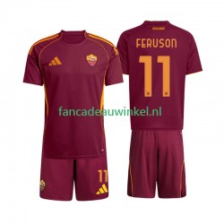 AS Roma Wedstrijdshirt met Korting Evan Ferguson 11 Thuis Kind 2025-26 Korte Mouw