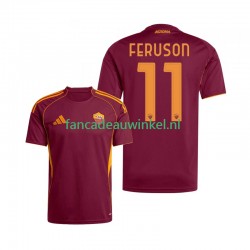 AS Roma Wedstrijdshirt met Korting Evan Ferguson 11 Thuis Heren 2025-26 Korte Mouw