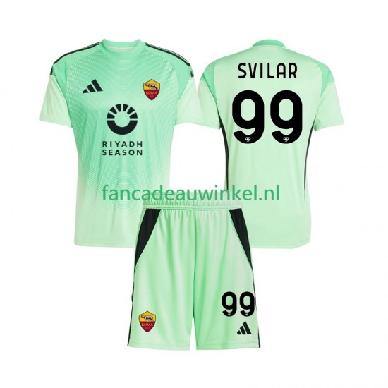 AS Roma Wedstrijdshirt met Korting Mile Svilar 99 Keepersshirt Uit Vierde Kind 2025-26 Korte Mouw