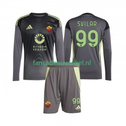 AS Roma Wedstrijdshirt met Korting Mile Svilar 99 Keepersshirt Thuis Kind 2025-26 Lange Mouw