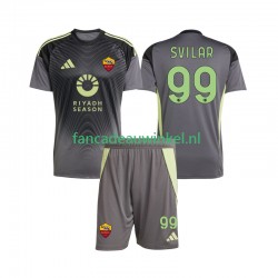 AS Roma Wedstrijdshirt met Korting Mile Svilar 99 Keepersshirt Thuis Kind 2025-26 Korte Mouw