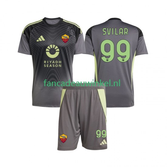 AS Roma Wedstrijdshirt met Korting Mile Svilar 99 Keepersshirt Thuis Kind 2025-26 Korte Mouw
