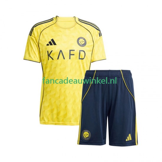 Wedstrijdshirt met Korting Al Nassr Thuis Kind 2025-26 Korte Mouw
