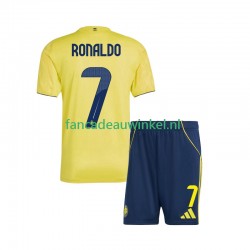 Wedstrijdshirt met Korting Al Nassr Cristiano Ronaldo 7 Thuis Kind 2025-26 Korte Mouw