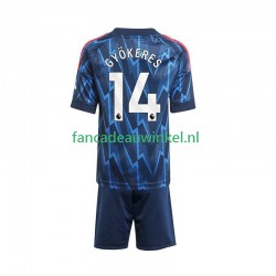 Arsenal Wedstrijdshirt met Korting Viktor Gyokeres 14 Uit Kind 2025-26 Korte Mouw
