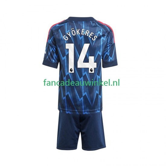 Arsenal Wedstrijdshirt met Korting Viktor Gyokeres 14 Uit Kind 2025-26 Korte Mouw