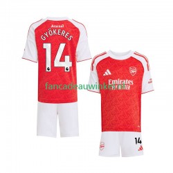 Arsenal Wedstrijdshirt met Korting Viktor Gyokeres 14 Thuis Kind 2025-26 Korte Mouw