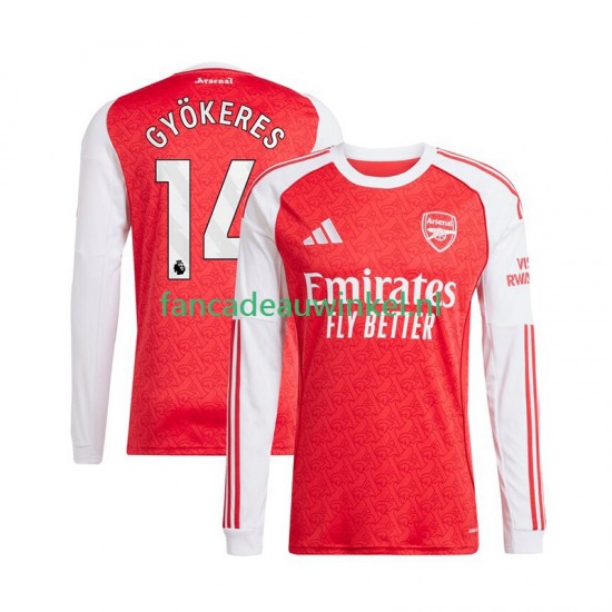 Arsenal Wedstrijdshirt met Korting Viktor Gyokeres 14 Thuis Heren 2025-26 Lange Mouw