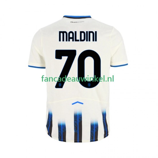 Atalanta Wedstrijdshirt met Korting Daniel Maldini 70 Uit Heren 2025-26 Korte Mouw