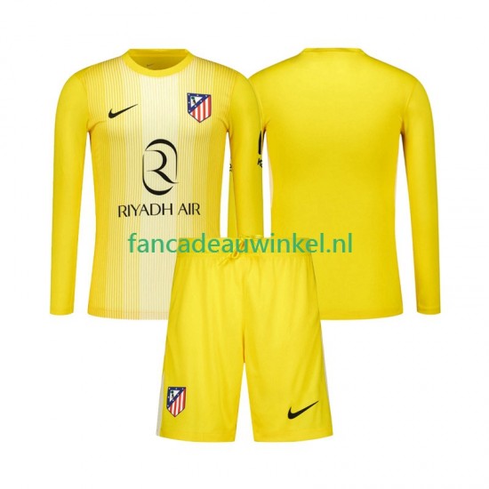 Atlético Madrid Wedstrijdshirt met Korting Keepersshirt Thuis Kind 2025-26 Lange Mouw