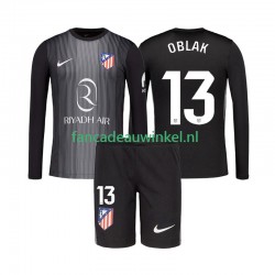 Atlético Madrid Wedstrijdshirt met Korting Jan Oblak 13 Keepersshirt Uit Kind 2025-26 Lange Mouw