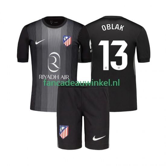 Atlético Madrid Wedstrijdshirt met Korting Jan Oblak 13 Keepersshirt Uit Kind 2025-26 Korte Mouw