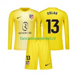 Atlético Madrid Wedstrijdshirt met Korting Jan Oblak 13 Keepersshirt Thuis Kind 2025-26 Lange Mouw