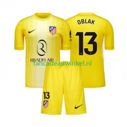 Atlético Madrid Wedstrijdshirt met Korting Jan Oblak 13 Keepersshirt Thuis Kind 2025-26 Korte Mouw