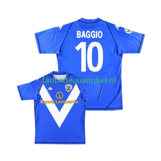 Wedstrijdshirt met Korting Brescia Calcio Baggio 10 2003 Retro Thuis Heren 2004 Korte Mouw