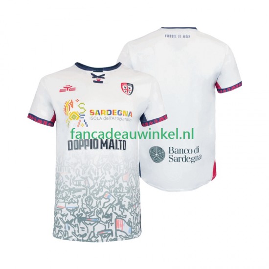 Cagliari Wedstrijdshirt met Korting Uit Heren 2025-26 Korte Mouw