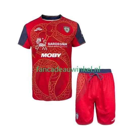 Cagliari Wedstrijdshirt met Korting Special Thuis Kind 2025-26 Korte Mouw