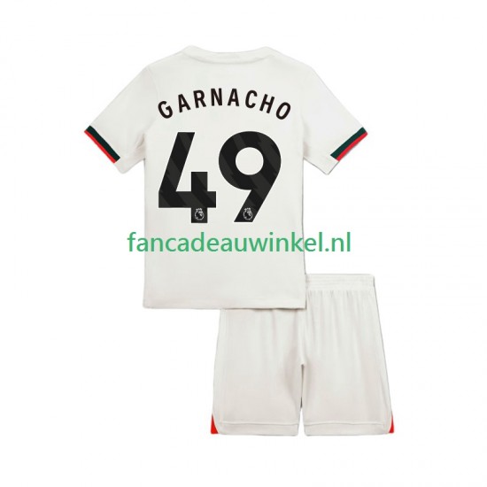 Chelsea Wedstrijdshirt met Korting Alejandro Garnacho 49 Uit Kind 2025-26 Korte Mouw