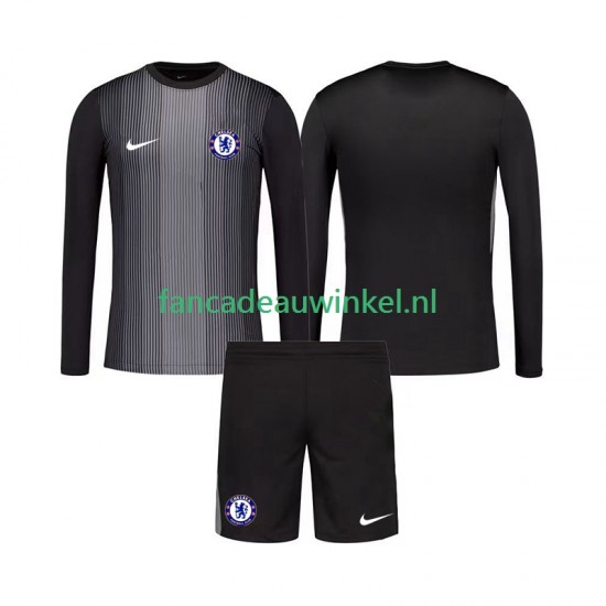 Chelsea Wedstrijdshirt met Korting Keepersshirt Thuis Kind 2025-26 Lange Mouw