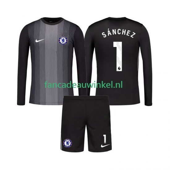 Chelsea Wedstrijdshirt met Korting Robert Sanchez 1 Keepersshirt Thuis Kind 2025-26 Lange Mouw