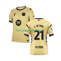 FC Barcelona Wedstrijdshirt met Korting Frenkie de Jong 21 Champions League Uit Heren 2025-26 Korte Mouw