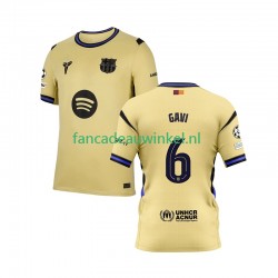 FC Barcelona Wedstrijdshirt met Korting Gavi 6 Champions League Uit Heren 2025-26 Korte Mouw