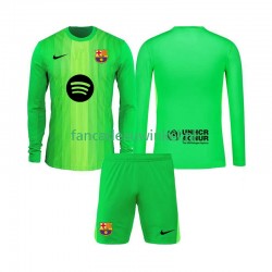 FC Barcelona Wedstrijdshirt met Korting Keepersshirt Thuis Kind 2025-26 Lange Mouw