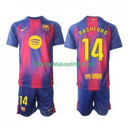 FC Barcelona Wedstrijdshirt met Korting Marcus Rashford 14 Thuis Kind 2025-26 Korte Mouw