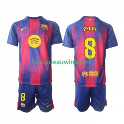 FC Barcelona Wedstrijdshirt met Korting Pedri 8 Thuis Kind 2025-26 Korte Mouw