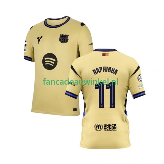 FC Barcelona Wedstrijdshirt met Korting Raphinha 11 Champions League Uit Heren 2025-26 Korte Mouw