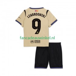 FC Barcelona Wedstrijdshirt met Korting Robert Lewandowski 9 UCL Uit Kind 2025-26 Korte Mouw