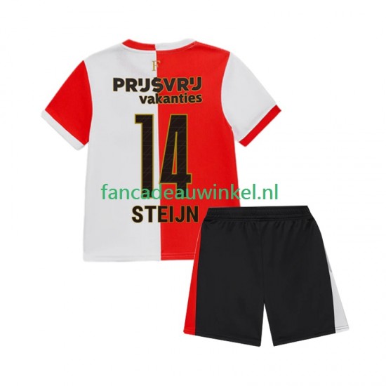Feyenoord Rotterdam Wedstrijdshirt met Korting Sem Steijn 14 Thuis Kind 2025-26 Korte Mouw