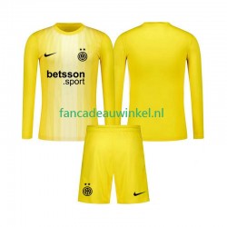 Inter Milan Wedstrijdshirt met Korting Keepersshirt Uit Kind 2025-26 Lange Mouw