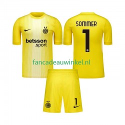 Inter Milan Wedstrijdshirt met Korting Yann Sommer 1 Keepersshirt Uit Kind 2025-26 Korte Mouw