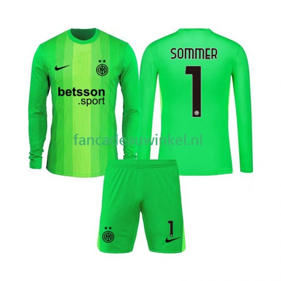 Inter Milan Wedstrijdshirt met Korting Yann Sommer 1 Keepersshirt 3rd Kind 2025-26 Lange Mouw