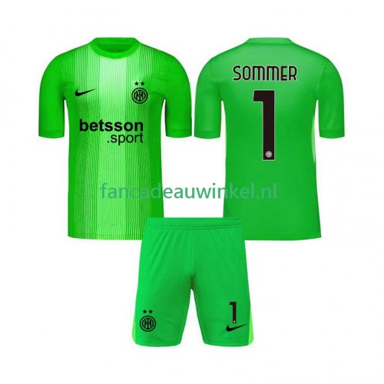 Inter Milan Wedstrijdshirt met Korting Yann Sommer 1 Keepersshirt 3rd Kind 2025-26 Korte Mouw