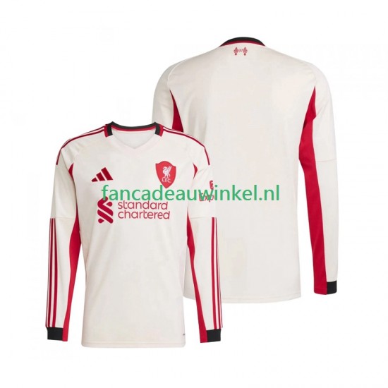 Liverpool Wedstrijdshirt met Korting Uit Heren 2025-26 Lange Mouw