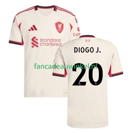 Liverpool Wedstrijdshirt met Korting Diogo Jota 20 Uit Heren 2025-26 Korte Mouw