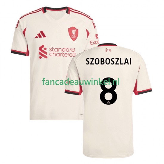 Liverpool Wedstrijdshirt met Korting Dominik Szoboszlai 8 Uit Heren 2025-26 Korte Mouw