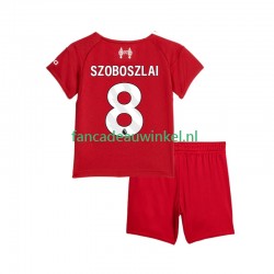 Liverpool Wedstrijdshirt met Korting Dominik Szoboszlai 8 Thuis Kind 2025-26 Korte Mouw