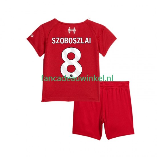 Liverpool Wedstrijdshirt met Korting Dominik Szoboszlai 8 Thuis Kind 2025-26 Korte Mouw