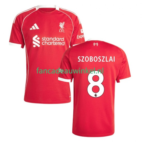 Liverpool Wedstrijdshirt met Korting Dominik Szoboszlai 8 Thuis Heren 2025-26 Korte Mouw