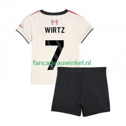 Liverpool Wedstrijdshirt met Korting Florian Wirtz 7 Uit Kind 2025-26 Korte Mouw